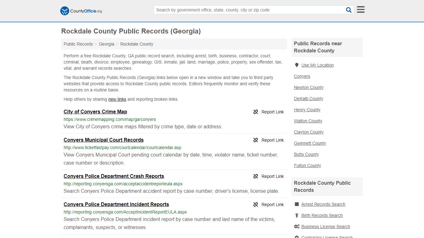 Public Records - Rockdale County, GA (Business, Criminal ...