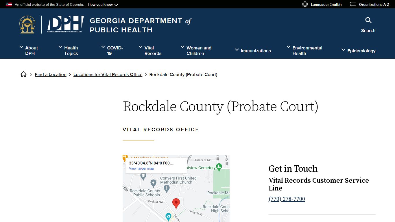 Rockdale County (Probate Court) | Georgia Department of ...