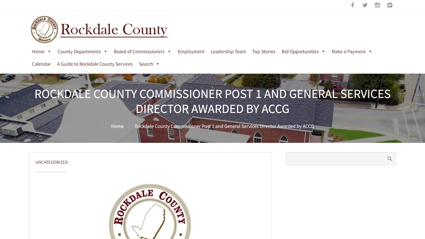 Rockdale County Commissioner Post 1 and General Services ...